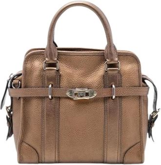 Burberry Pre-owned Handbags, female, Brown, Size: ONE SIZE Pre-owned Leather handbags