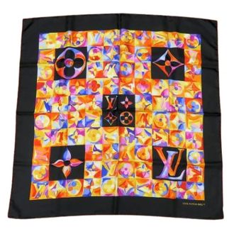 Louis Vuitton Pre-owned Scarves, female, Multicolor, Size: ONE SIZE Pre-owned Monogram Silk Scarf