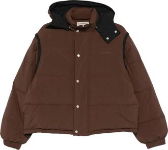 Carrera Gewatteerd jack met knopen en capuchon - Bruin