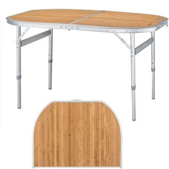 KingCamp Mesa Plegable De Bamb&uacute; King Camp De 120 X 80 Cm