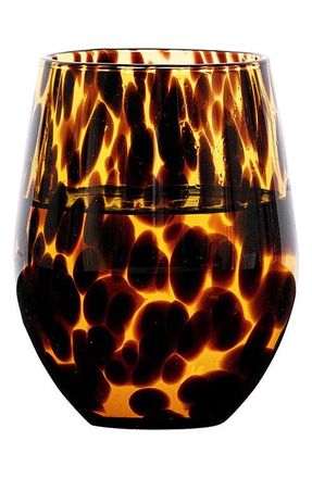 Juliska Puro Stemless Wine Glass in Espresso at Nordstrom