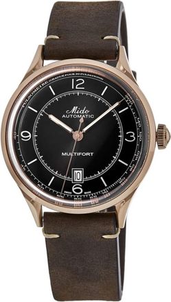 Mido Multifort Patrimony Brown Dial Leather Strap Mens Watch M040.407.36.060.00