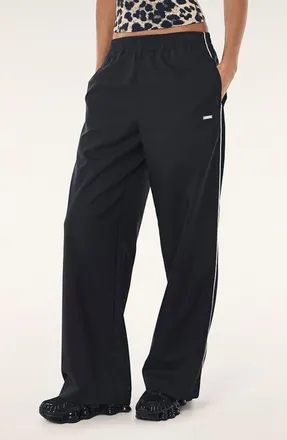 P.E Nation Paradiso Wide Leg Performance Pants in Black at Nordstrom, Size X-Large