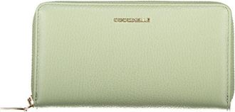 Coccinelle Womens Metallic Soft Wallet - Sage Green Leather - One Size