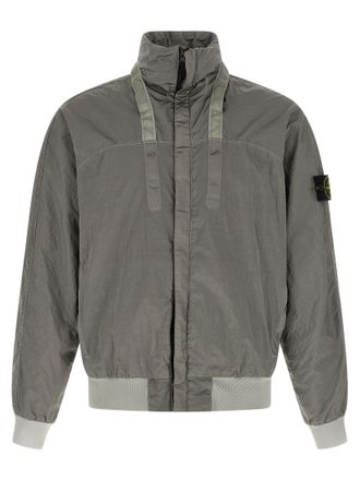 Stone Island Gray Polyamide Mens Bomber