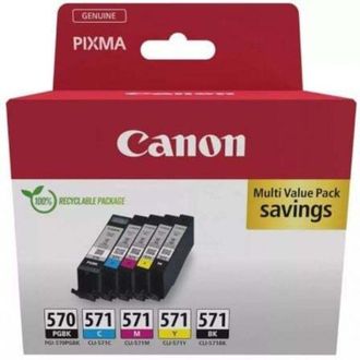 CANON Cartucho De Tinta Original Canon Pgi-570 + Cli-571 Multipack/ Cian/ Magenta/ Amarillo/ Negro