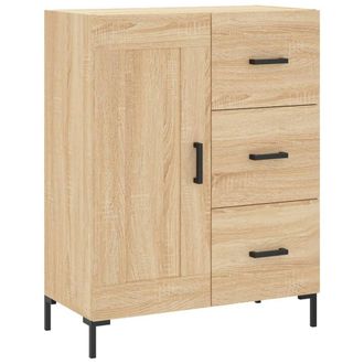 Berkfield Home Sideboard Sonoma Oak 69.5x34x90 cm Engineered Wood in Light Tan