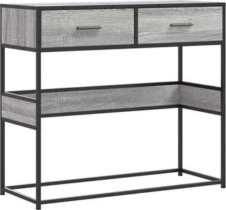 vidaXL Console Table Grey Sonoma 90x35x80 cm Engineered Wood Vidaxl