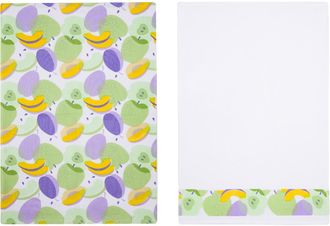 KASANOVA Set 2 strofinacci cucina prugne 50x70 cm cotone