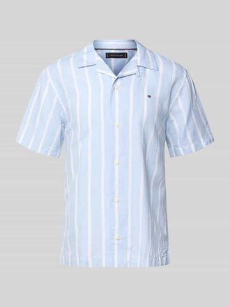 Tommy Hilfiger Regular Fit Freizeithemd aus Baumwoll-Leinen-Mix in Hellblau, Gr&ouml;&szlig;e XXXL