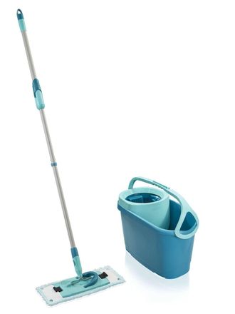 Leifheit Kit De Limpieza De Suelos Leifheit Clean Twist M Ergo 52120 - Mopa Plana Lavadora De Suelos Con Funda De 33 Cm Y Cubo De Escurrido Rotatorio