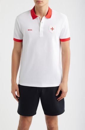BOSS Lux Paddy Cotton Polo in England at Nordstrom, Size Xx-Large