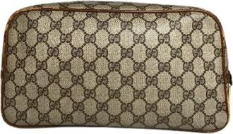 Gucci Pre-owned Clutches, female, Brown, Size: ONE SIZE Pre-owned Ophidia Vintage Clutch