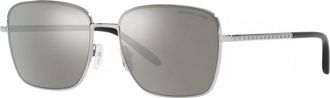 Michael Kors Mens MK1123-11536G MK1123 57 11536G Burlington Sunglasses - Silver - One Size