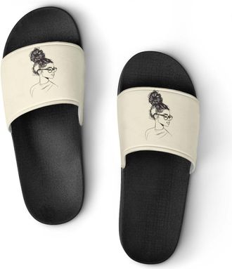 Generic Fashion African Woman Shower Shoes Slipper for Women Men Beach Slippers Quick Drying Non Slip Open-Toe Sandals