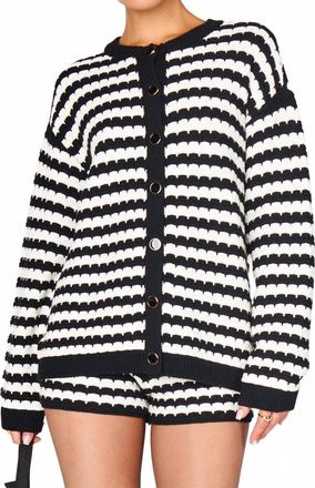 Show me your Mumu Inez Cardigan In Black/white