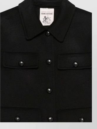 Semicouture wool single breasted coat