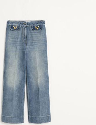 Valentino Denim Trousers Woman BLUE 36