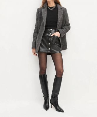 Favorite Daughter Mimi Mini Skirt In Raven