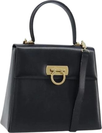 Ferragamo Pre-owned Handbags, female, Black, Size: ONE SIZE Pre-owned Handbag