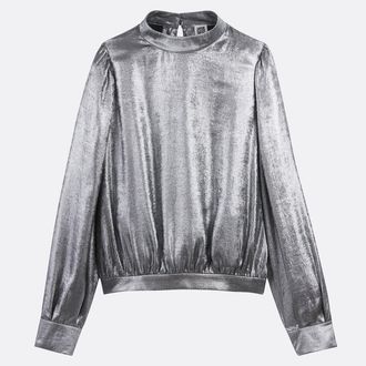 La Redoute Collections Blouse met maokraag, lange mouwen
