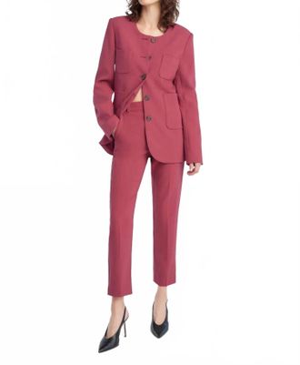 Favorite Daughter Favorite Cigarette Pant In Earth Red