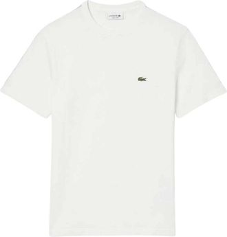 Lacoste Th 0888 T-shirt met gestreepte band - Heren - T-shirts - Beige - L - Katoen - Tops