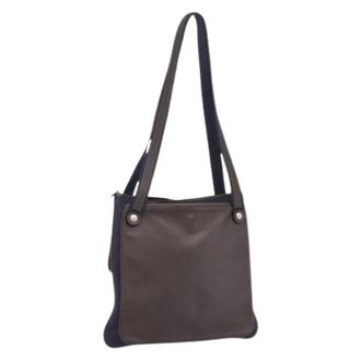 Herm&egrave;s Pre-owned Vintage Shoulder Bag - Dames - Pre-owned - Blauw - Maat: ONE Size Leer