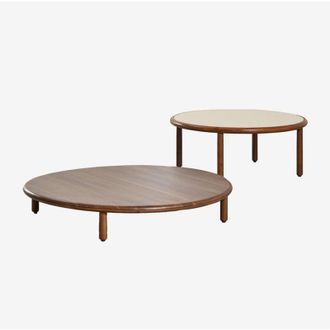 Sklum Sklum - Set De 2 Mesas De Centro Redondas En Madera De Acacia Olivia