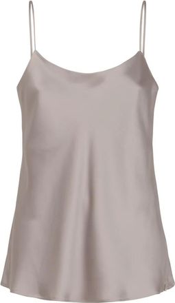 Herno Sleeveless Tops, female, Beige, M, Sleeveless Satin Top