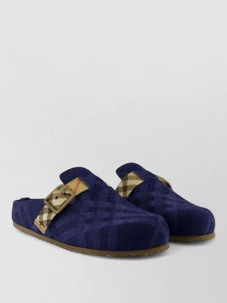 Burberry lf urchin mules cotton check pattern