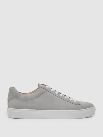 Reiss Soft Grey Finley Low-top Trainers, 43