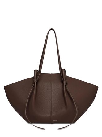 Yuzefi Womens Large Mochi Bag Brown Outer: Bovine Leather Shoulder