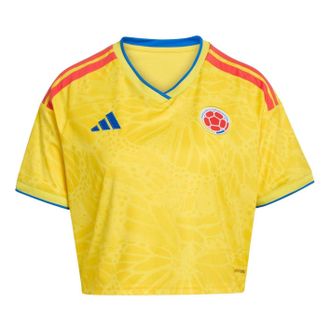 adidas (WMNS) adidas Colombia 26 Home Cropped Jersey Asia Sizing Impact Yellow KE8087