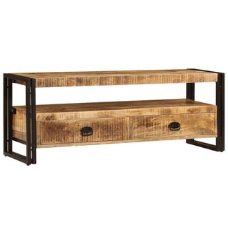 Berkfield Home TV Cabinet 120x35x45 cm Solid Mango Wood in Brown | Size: 120 x 35 x 45 cm
