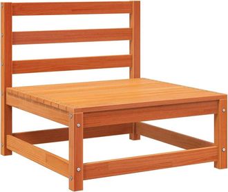 vidaXL Sof&aacute; Jard&iacute;n Sin Reposabrazos Madera Pino Marr&oacute;n Cera 70x70x67cm Vidaxl