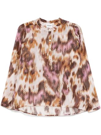 Isabel Marant Maria blouse - women - Organic Cotton - 34 - Pink