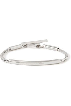 Saint Laurent Logo-Engraved Silver-Tone Chain Bracelet