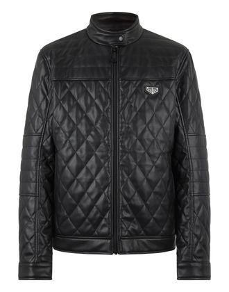 Philipp Plein Eco Leather Padded Jacket
