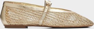 Schutz Sylvie Woven Leather Ballet Flats