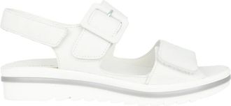 Waldl&auml;ufer Wijde pasvorm witte leren sandaal - Dames - Sandalen - Wit - 41 1/2 EU - Leer - Schoenen