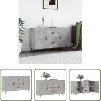 vidaXL Credenza grigio cemento - Credenza Grigio Cemento 100x36x60 cm in Legno Multistrato