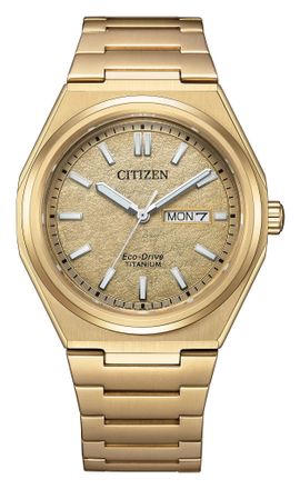 Citizen Zenshin Gold Dial Mens Watch AW0132-55P