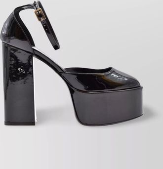 PARIS TEXAS platform sandals patent finish open toe