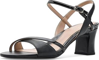 Naturalizer Trey Womens Dress Sandals Black Leather : 9.5 M (B)