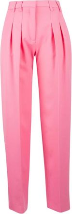 Victoria Beckham Roze & Paarse Geplooide Rok - Dames - Broeken - Roze - XL - Broeken