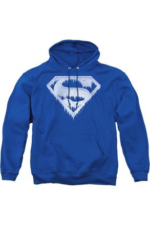 Gildan Superman Ice And Snow Shield Adult Pull Over Hoodie / Hooded Sweatshirt