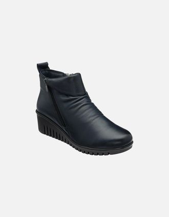 Lotus Womens Lotus Cordelia boot in Navy Leather - Black