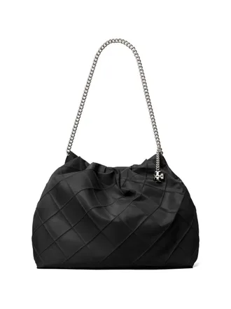Tory Burch Womens Fleming Nylon Hobo Bag