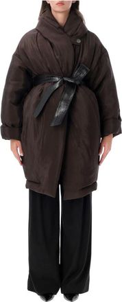 Magda Butrym Oversized Gewatteerde Jas 06 - Dames - Mantels - Bruin - Maat: 2XS Viscose